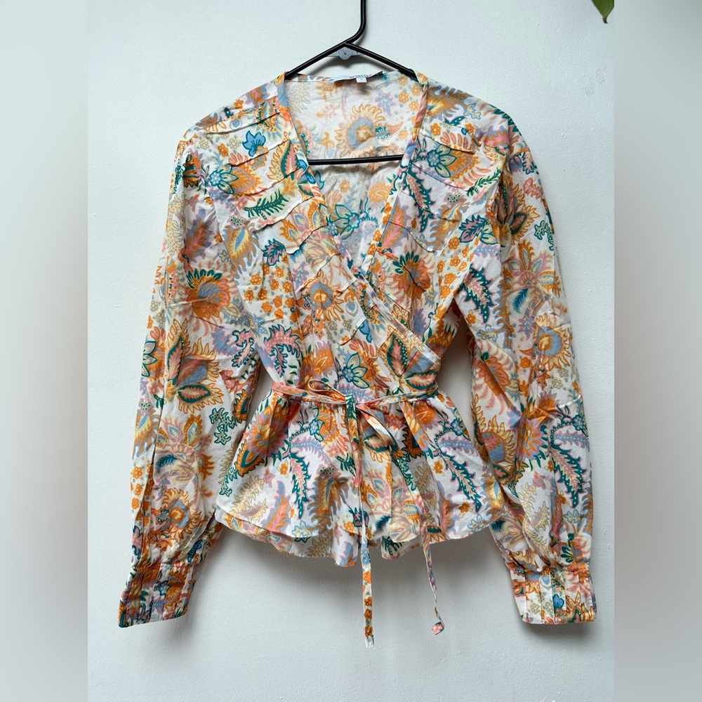 Paisley printed wrap top Derek lam